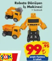 GOKİDY OYUNCAK ROBOTA DÖNÜŞEN İŞ MAKİNESİ